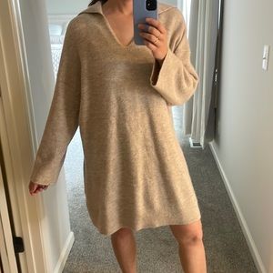 Super cute sweater dress!